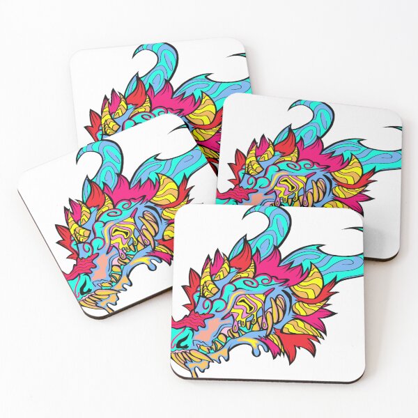 Item preview, psychedelic melting dragon (original design by trenchcoat-frog) designed and sold by Trenchcoat-Frog.