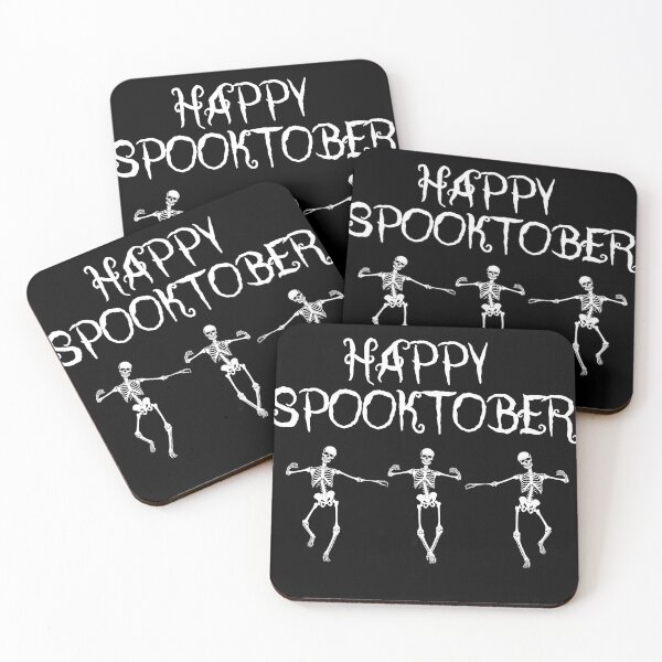 Aperçu de l'œuvre Joyeux squelettes de danse Spooktober créée et vendue par HometownMerch.