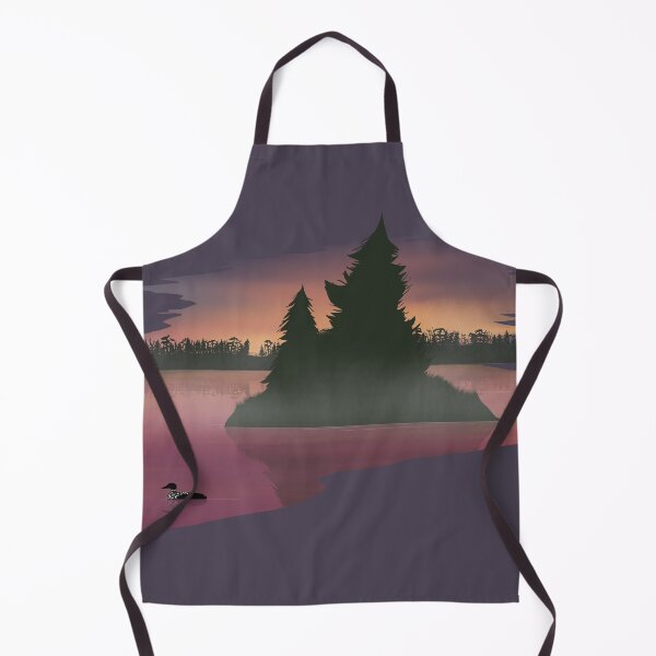 Item preview, Calm Lake at Dusk with Island and Loon designed and sold by Natural-Habitat.