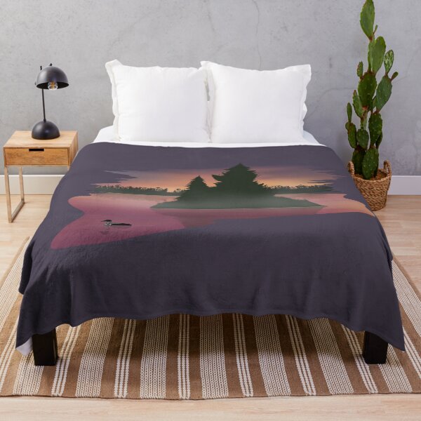 Item preview, Calm Lake at Dusk with Island and Loon designed and sold by Natural-Habitat.