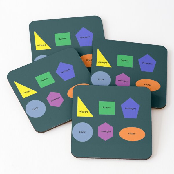 Item preview, Colorful geometry shapes art (educational) designed and sold by Darkies-store.