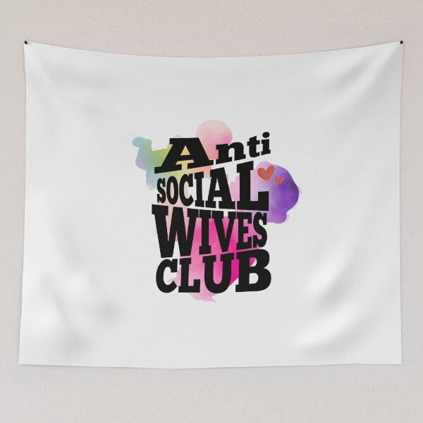 Item preview, Anti Social Wives Club Sweatshirt Printed Front and Back, Wife Sweatshirt, Wif, Bride Sweatshirt. Anti Social, Anti Social Wife designed and sold by ROBOUE.