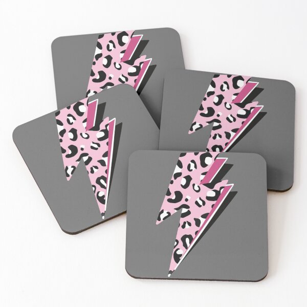 Item preview, Pink leopard print lightening bolt designed and sold by Deez Direct.
