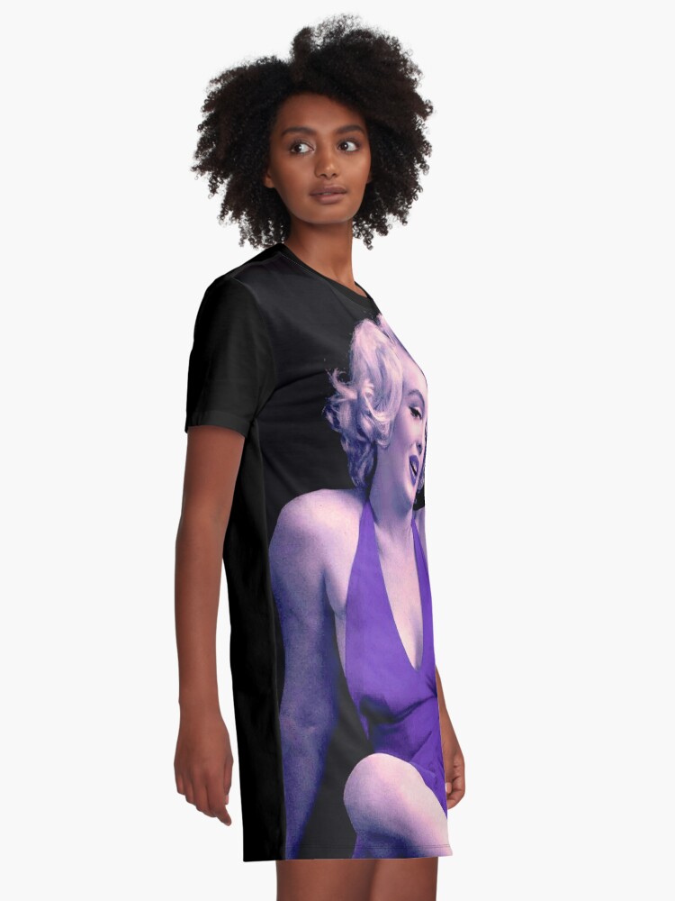 Marilyn Monroe Blue Purple Psychedelic Print Graphic T Shirt Dress By Posterbobs Redbubble 0252