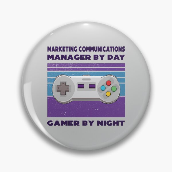 Item preview, Marketing communications manager by day gamer by night, dark text, funny games lovers, job, humor, joke, meme, gamer worker designed and sold by SGS-.