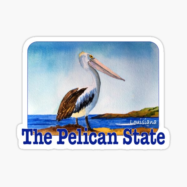 "Louisiana, The Pelican State" Sticker For Sale By Margaretbucklew ...