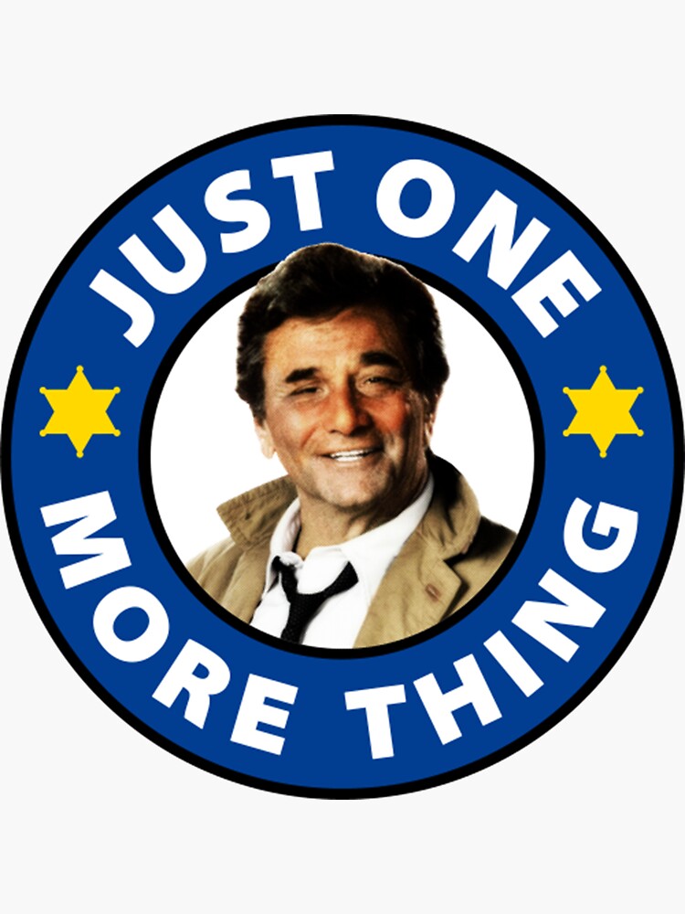 "Columbo" Sticker for Sale by AnaFCassidy Redbubble