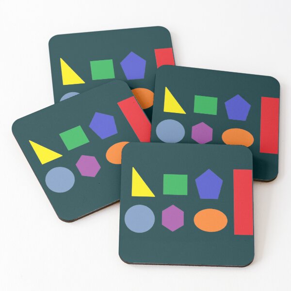 Item preview, Colorful geometry shapes art (educational) designed and sold by Darkies-store.