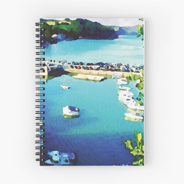 Item preview, Saundersfoot in Wales, harbour and beach watercolour effect. designed and sold by Gerald Waters.