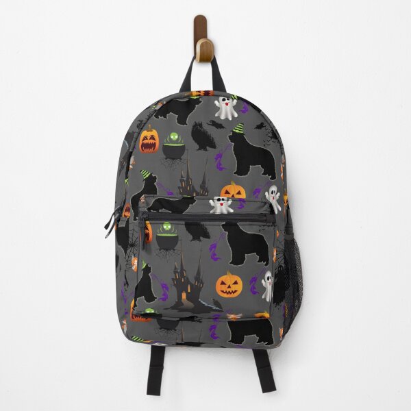 Item preview, Halloween Newfie Pattern with Grey Background designed and sold by Christine Mullis.