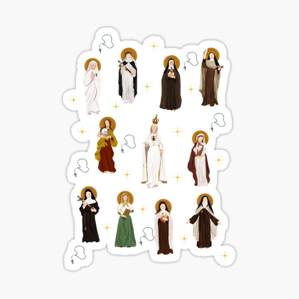 Female Saints Catholic Sticker Bundle - Little Way Design Co.