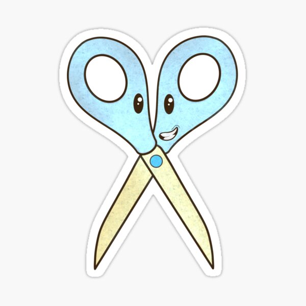 Cute scissors  Sticker for Sale by Deanosdoodles
