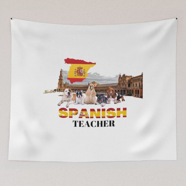 Item preview, Spanish Teachers Gift, Unique gift for teachers, Spanish Class teacher appreciation gift, Fun thank you gift, Foreign language class, Dog lover teacher, Spain designed and sold by TradingTeesKids.