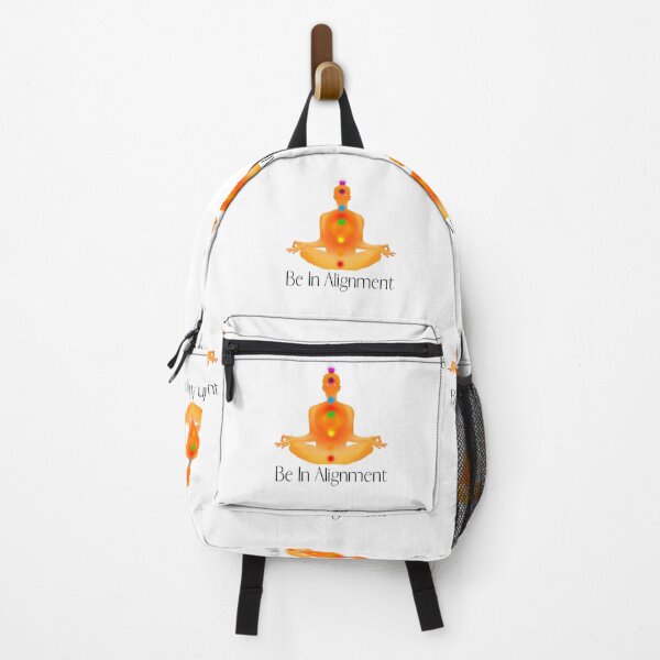 Item preview, Be In Alignment - Spiritual Chakras with orange silhouette  designed and sold by TheMajesTee.
