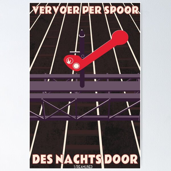 Item preview, Vervoer per spoor des Nachts door designed and sold by Supersnel11.