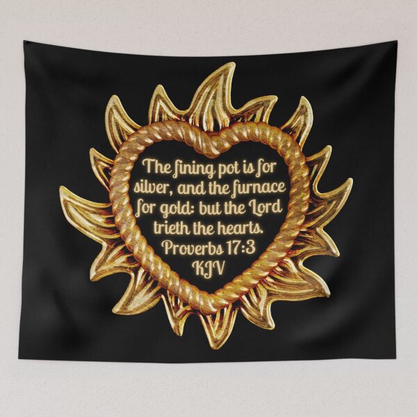 Item preview, Proverbs 17:3 King James Version Bible Verse designed and sold by Caregiverology.