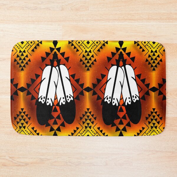 Item preview, Yellow Fire Galaxy Double Feather Native Print  designed and sold by JMWCD.