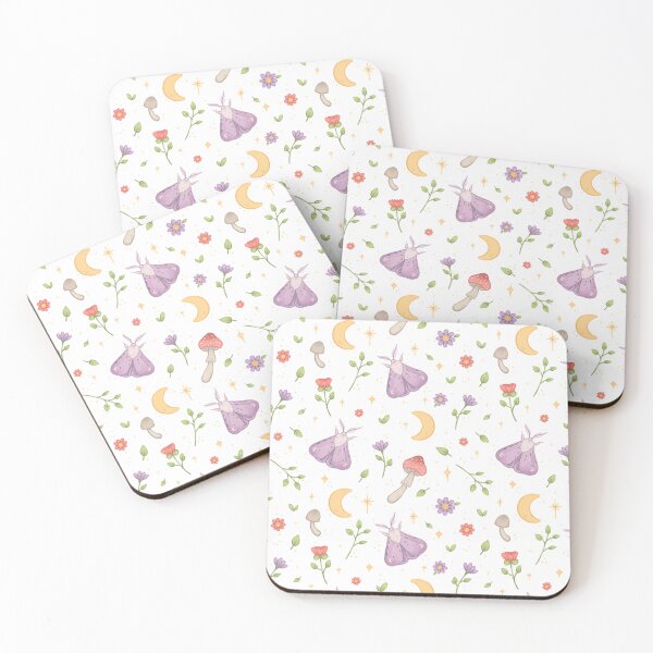 Item preview, Magical Moth Pattern - White version designed and sold by Helen Ballard.