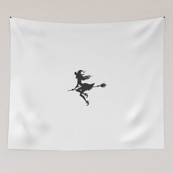 Item preview, A witch flying on a broom  ,charming fairy black cat and mouse broom designed and sold by AlA2 3MER.