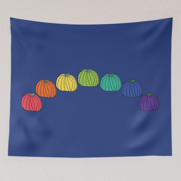 Item preview, Halloween Pumpkin Rainbow Colors Fall Season designed and sold by ellenhenry.