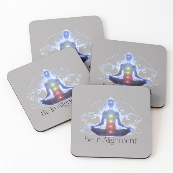 Item preview, Be In Alignment - Spiritual Chakras with blue silhouette  designed and sold by TheMajesTee.