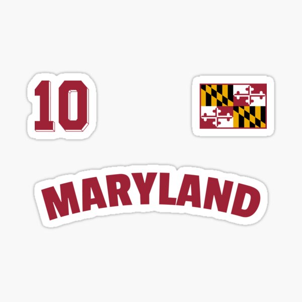 maryland-football-team-soccer-retro-jersey-number-10-sticker-for-sale