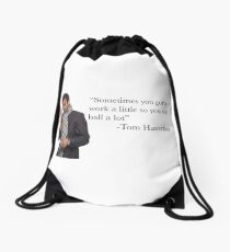 Tom rent a swag Drawstring Bag