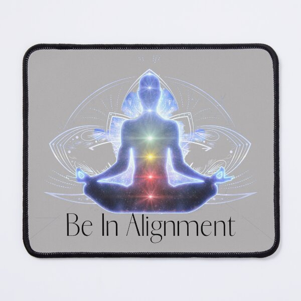 Item preview, Be In Alignment - Spiritual Chakras with blue silhouette  designed and sold by TheMajesTee.