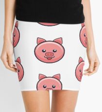 Shiny Pink Pig Mini Skirt