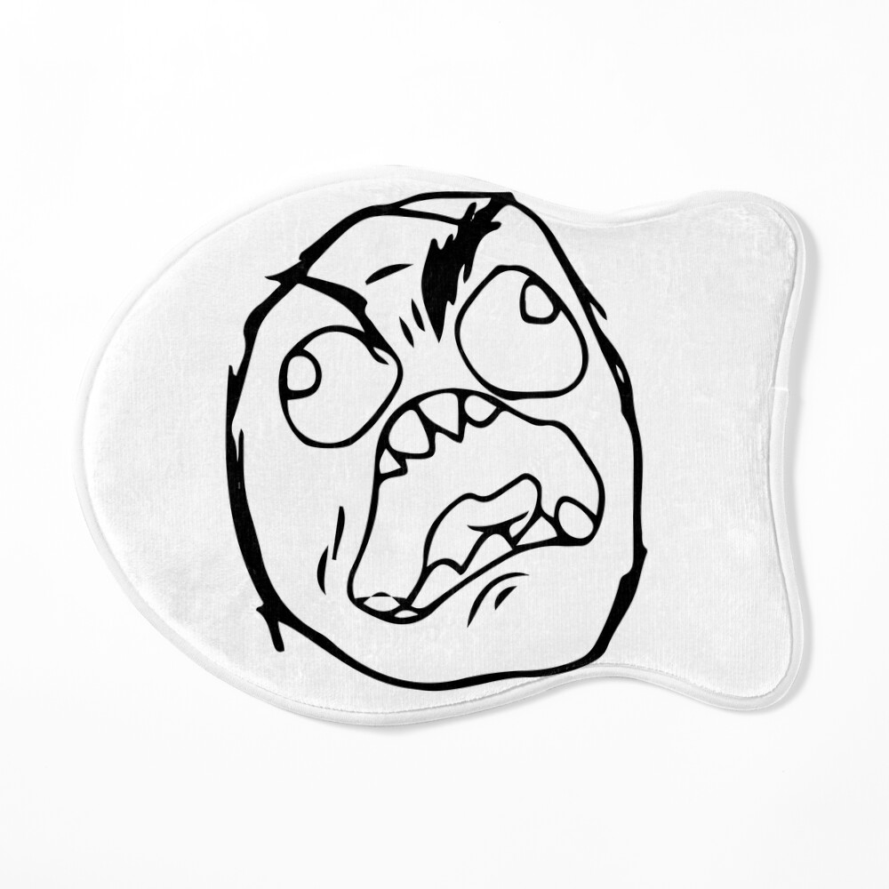 Humor Pillow Sham Cartoon Style Troll Face Guy for Annoying