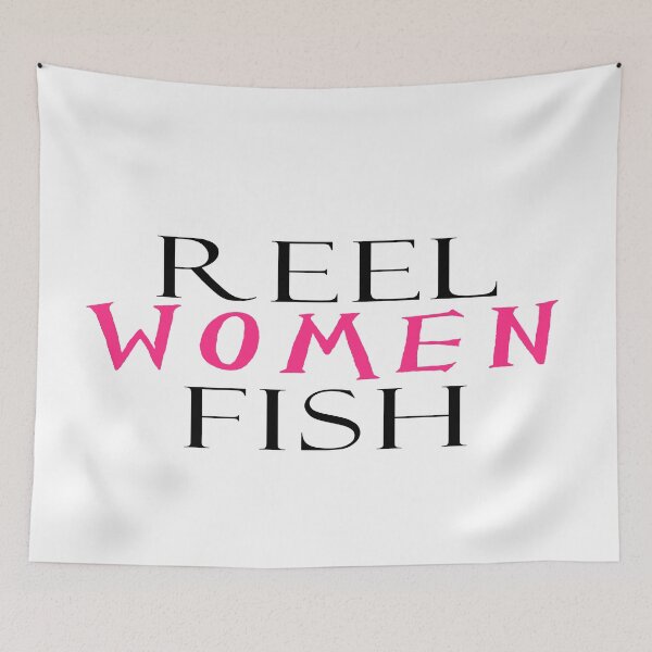 Item preview, Reel Women Fish - Black and Pink Lettering designed and sold by SouthShorePics.