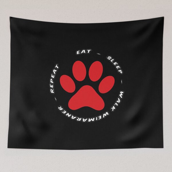 Item preview, eat sleep walk weimaraner repeat funny dog walking designed and sold by randomdogshirt.