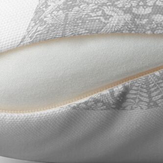 Alternate view of As the crane flies in Grey Throw Pillow