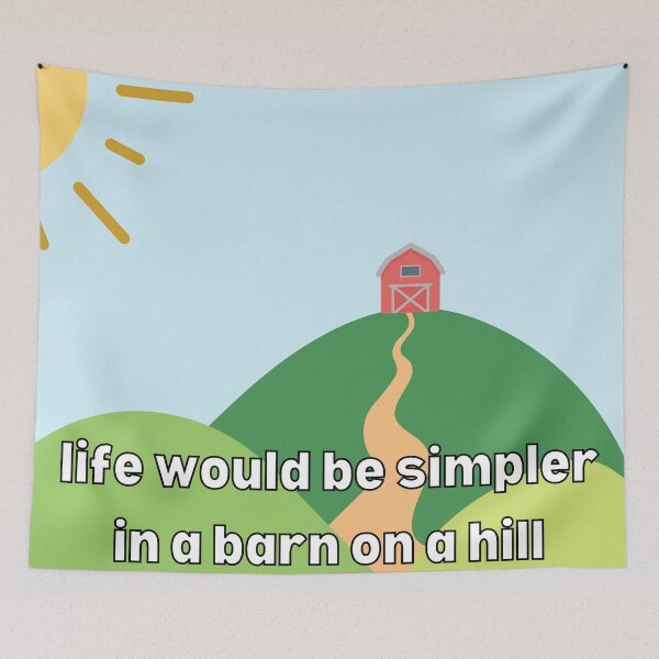 Item preview, Barn on a Hill MSPaint Funny Cartoon designed and sold by Pink Ribbon.