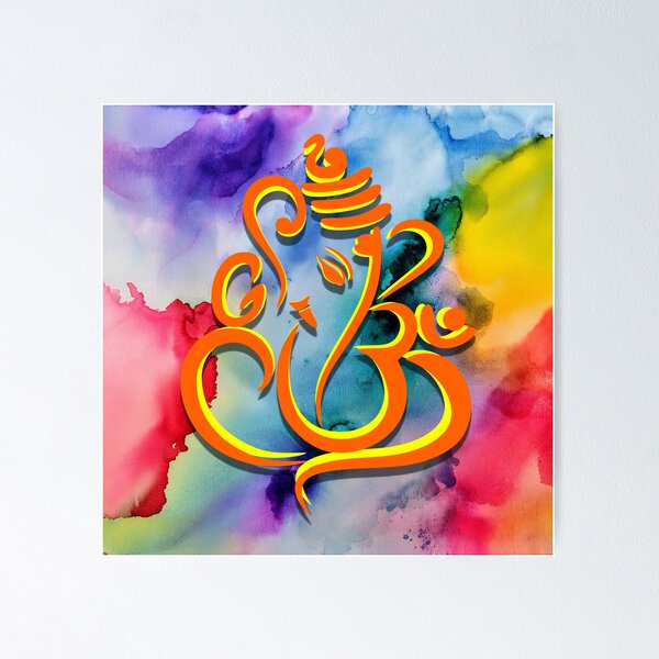 Item preview, Lord Ganesha With Colorful Background- Ganesh Chaturthi Devotional designed and sold by SheetalMourya.