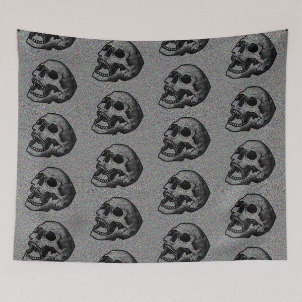 Item preview, TV static laughing skull  designed and sold by AngelikaLau.