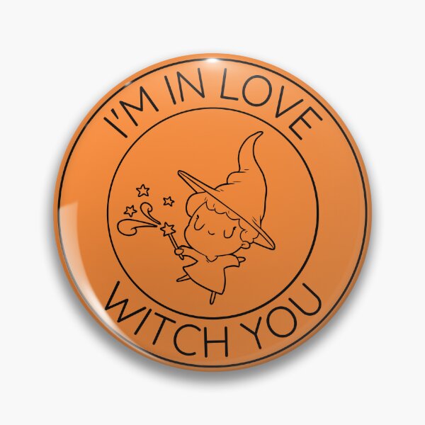 Item preview, I'm in love witch you! Halloween 2022 Cute witch pun design designed and sold by to-esu.