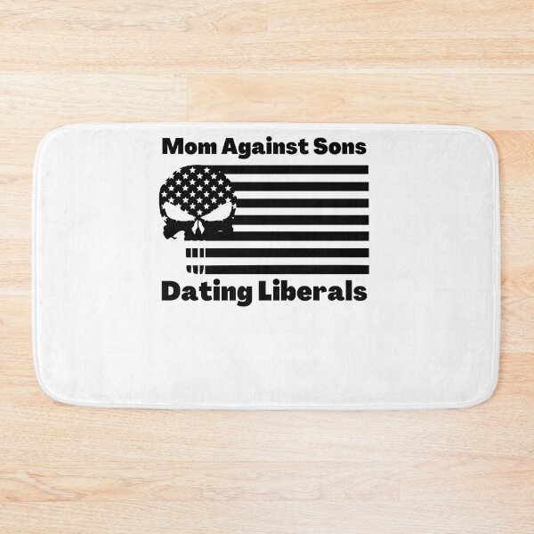 Item preview, Mom Against Sons Dating Liberals USA Flag Skeleton   designed and sold by Norstyle.
