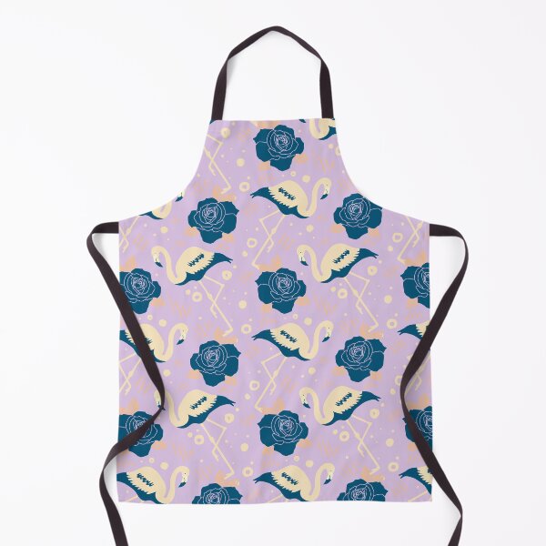 Item preview, Flamingos and Roses in Cream and Blue Pattern designed and sold by Trinket-Trickster.