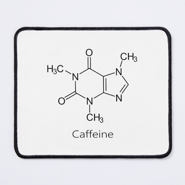 Item preview, Caffeine Molecule Black designed and sold by TiltedBearDsign.