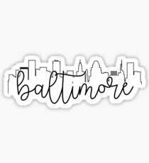 cityscape outline - baltimore Sticker