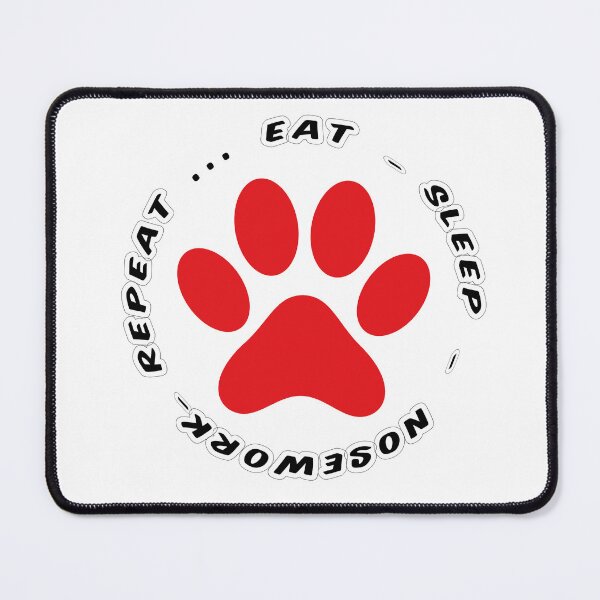 Item preview, eat sleep nosework repeat funny dog walking designed and sold by randomdogshirt.