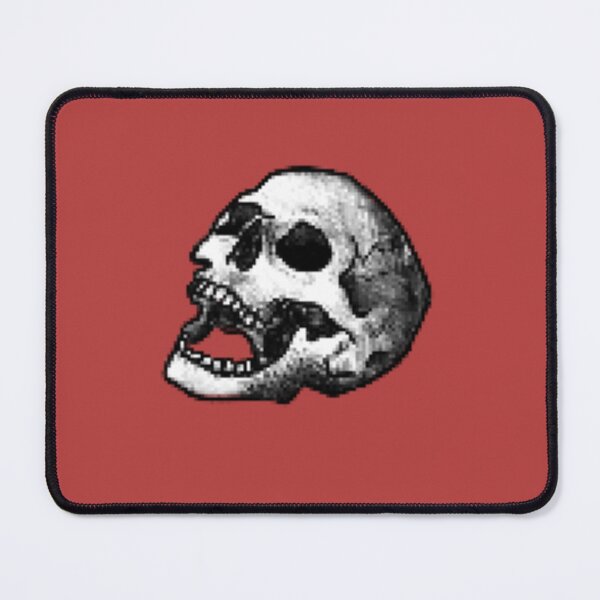 Item preview, Pixelated red laughing skulls designed and sold by AngelikaLau.