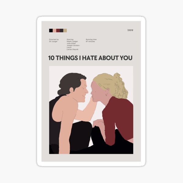 10 Things I Hate About You 90s movie Poster | Poster