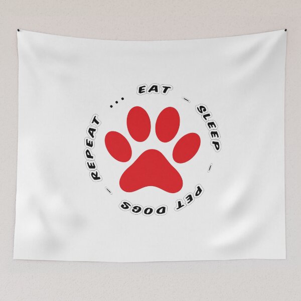 Item preview, eat sleep pet dogs repeat funny dog lovers designed and sold by randomdogshirt.