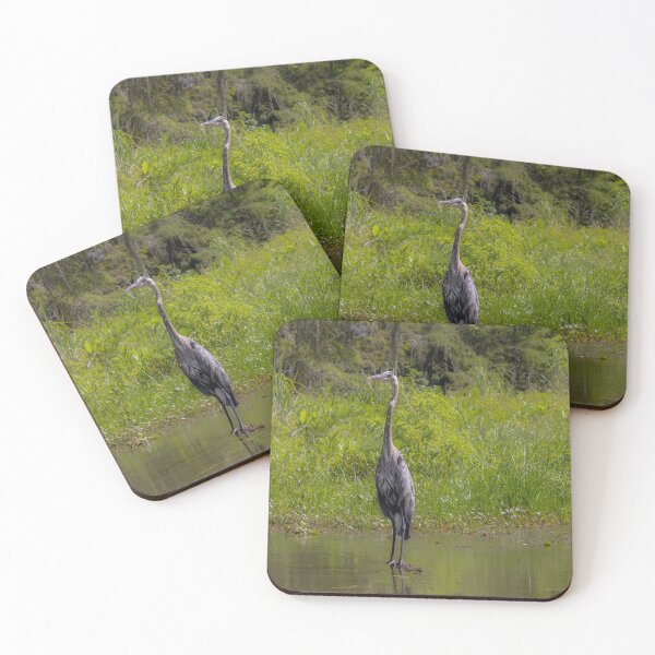 Item preview, Great Blue Heron Bird in Tall Grass designed and sold by SafariByMarisa.