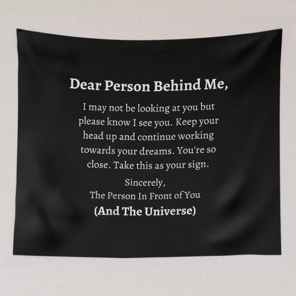 Item preview, Dear Person Behind Me designed and sold by energeticcrow76.