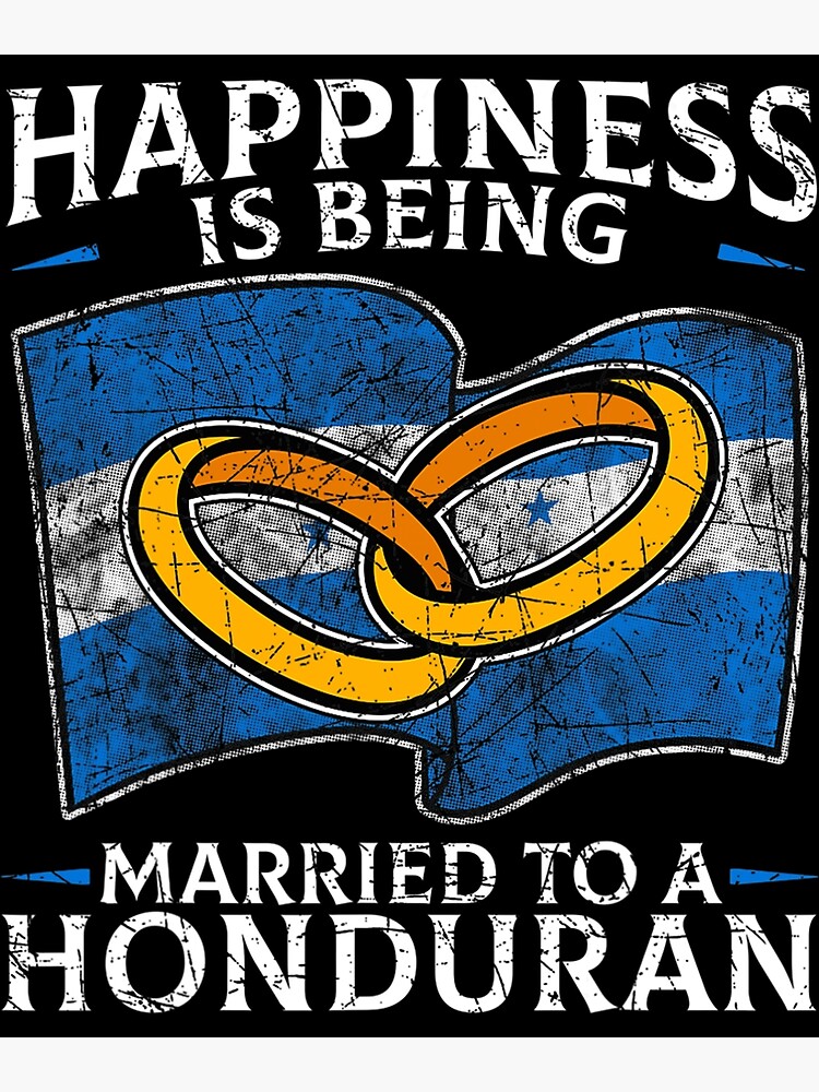 "Honduran Marriage Honduras Married Heritage Flag Culture" Poster for