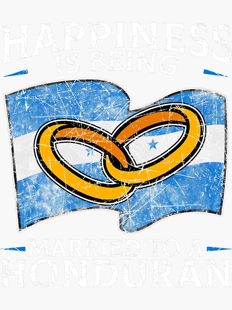 "Honduran Marriage Honduras Married Heritage Flag Culture" Sticker for