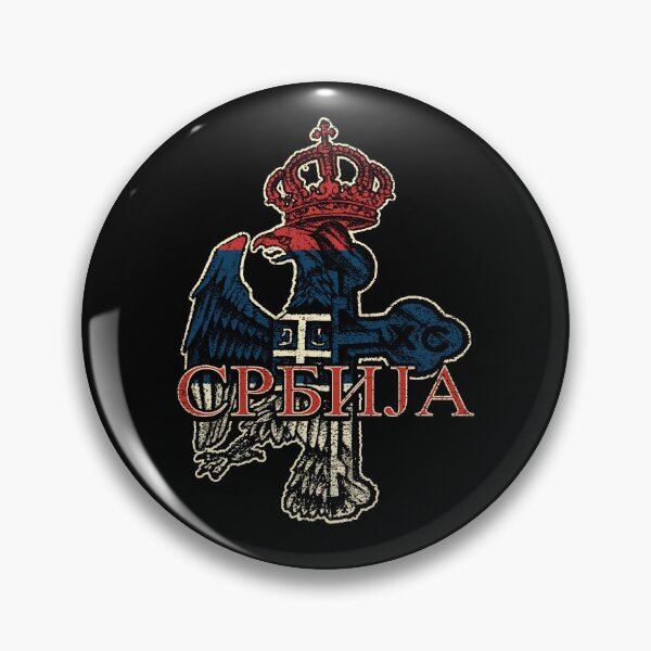 Item preview, Serbia Coat of Arms Flag Eagle Cross Serbian Cyrillic designed and sold by Mila1946.
